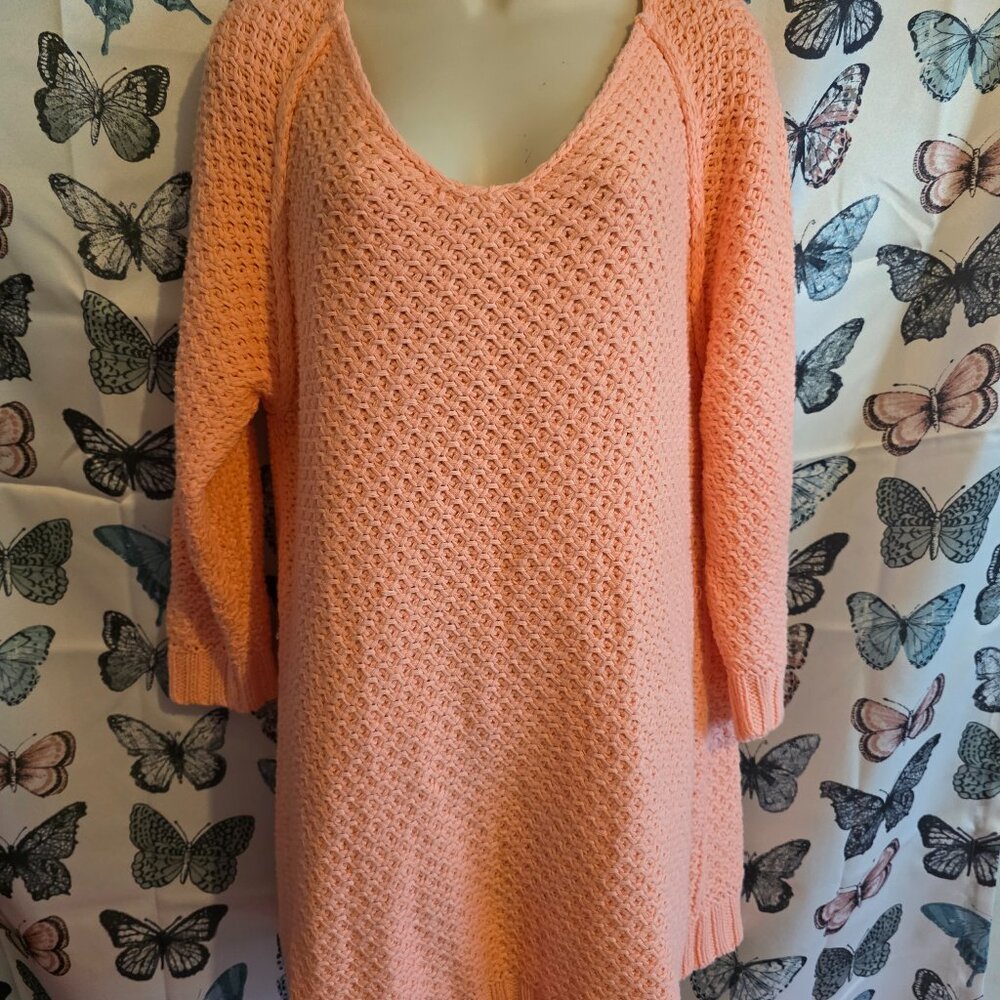 Soft surroundings Top Women's XL Oversize Crochet Boho Sweater